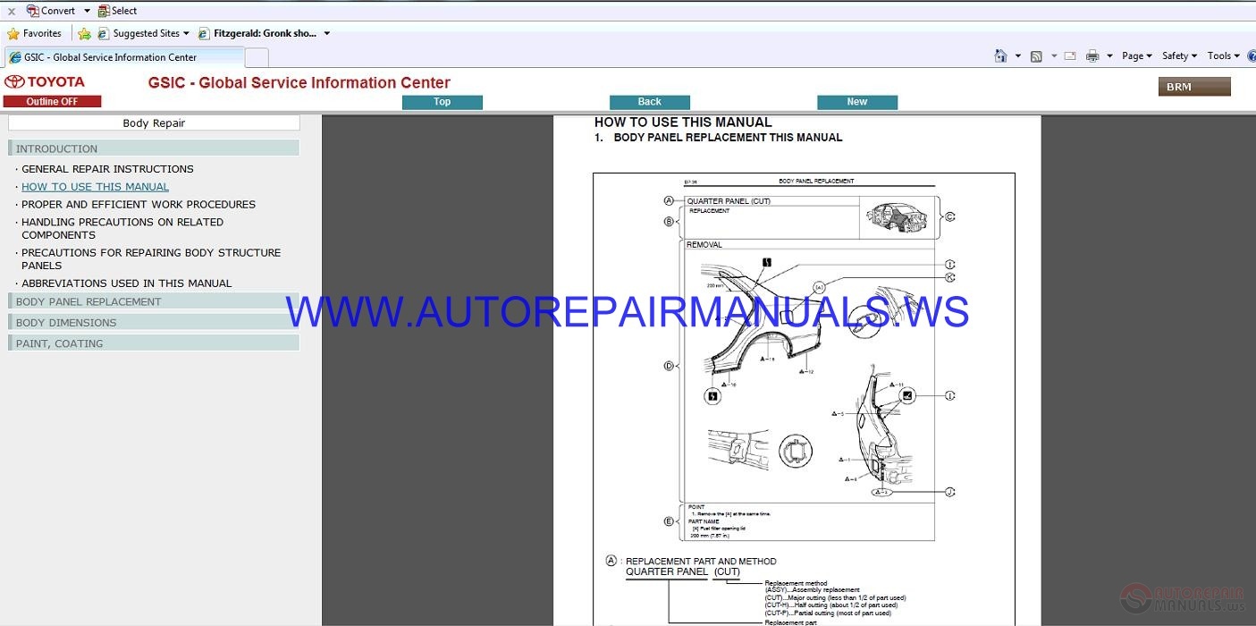 Toyota user manuals downloads